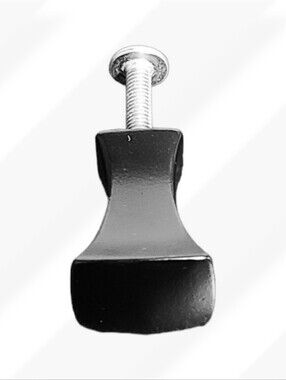 Black Cabinet Knob Drawer Pull Furniture Hardware Modern Curved Flared Lot of 10
